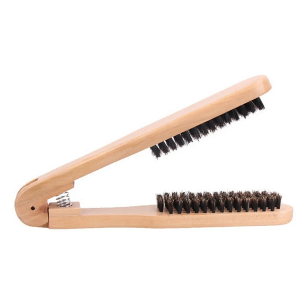 Wooden Hair Straightening Comb Brush – Heatless Natural Hair Smoother