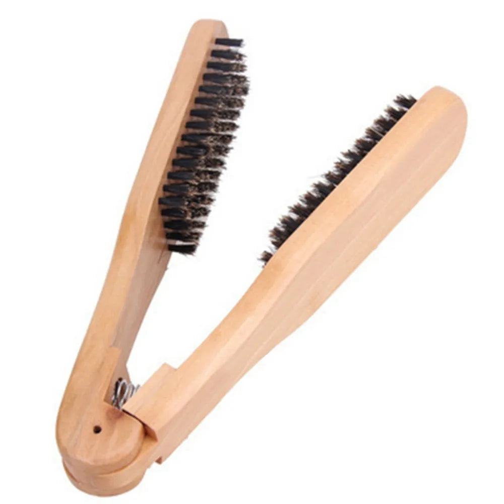 Wooden Hair Straightening Comb Brush – Heatless Natural Hair Smoother